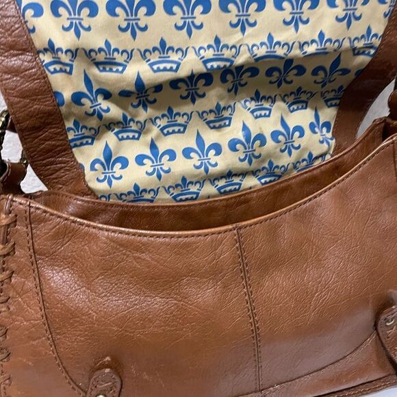 Gianni Bini Brown Leather Shoulder Bag - Picture 12 of 14